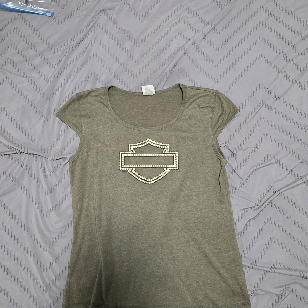 Harley-Davidson Tee with Beaded Logo